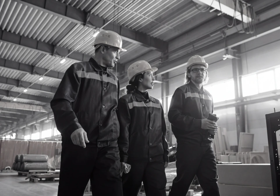 Fondo visual para el sector Proyectos e Ingeniería (EPC), representando el control de obras y blindaje financiero automatizado.